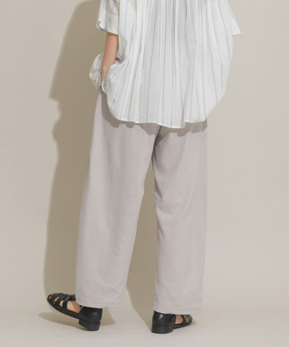 【OMNES】DISCUS別注 カット楊柳ワイドパンツ【261W432DIS258】
