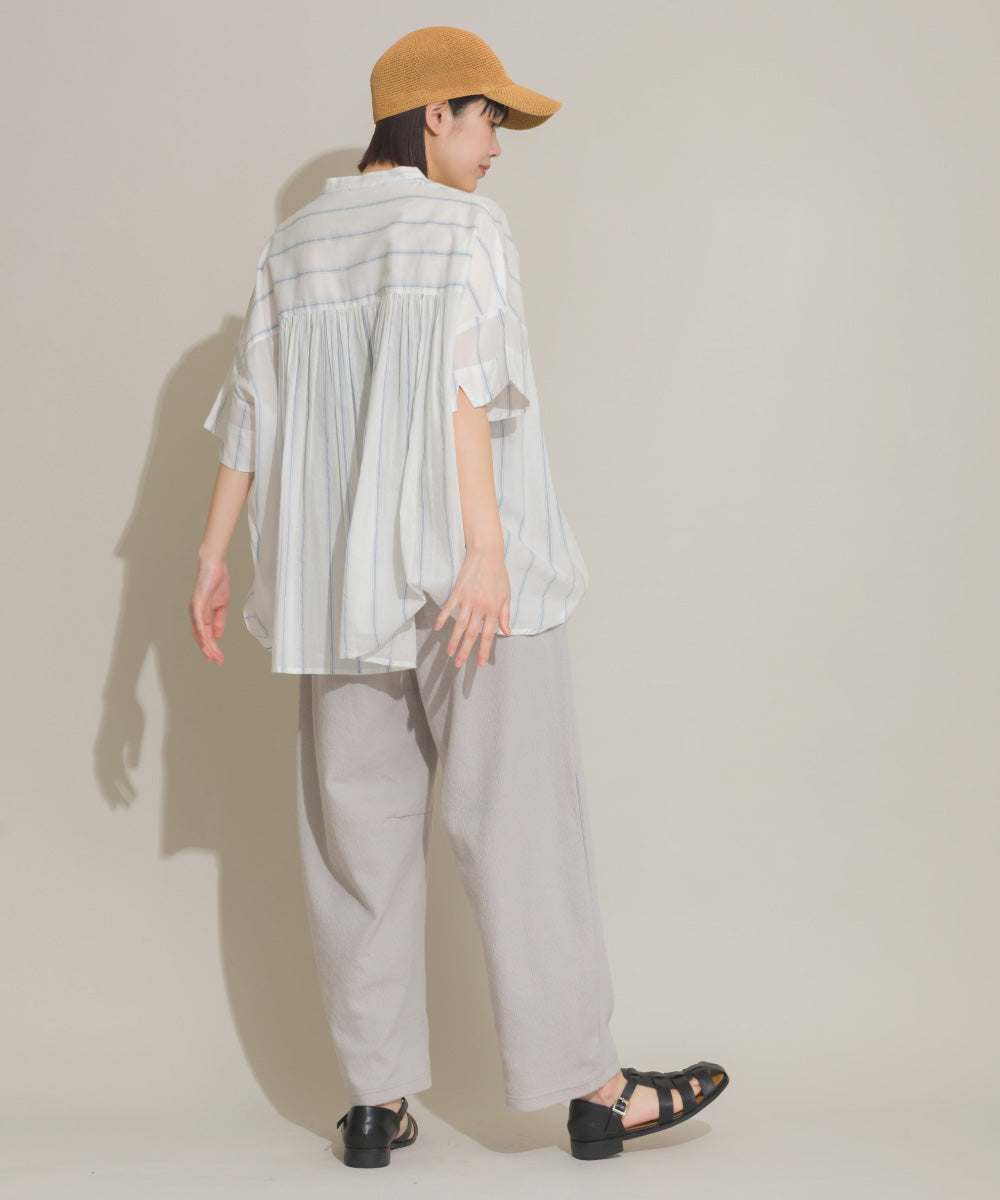 【OMNES】DISCUS別注 カット楊柳ワイドパンツ【261W432DIS258】
