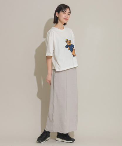 【OMNES】DISCUS別注 カット楊柳ロングスカート【261W433DIS259】