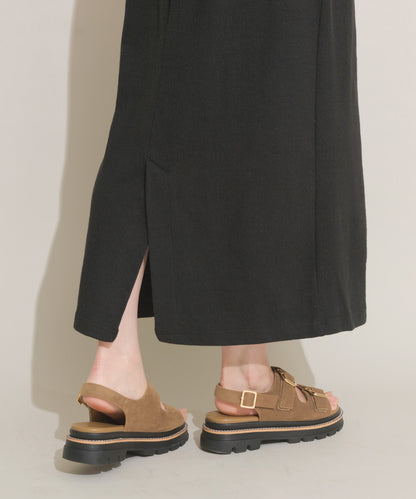 【OMNES】DISCUS別注 カット楊柳ロングスカート【261W433DIS259】