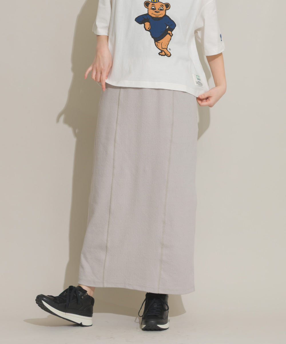 【OMNES】DISCUS別注 カット楊柳ロングスカート【261W433DIS259】
