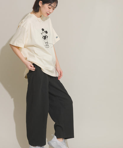 【DISCUS】Disney Tシャツ オーバーサイズミッキープリント半袖Tシャツ①【261W430DIS262】