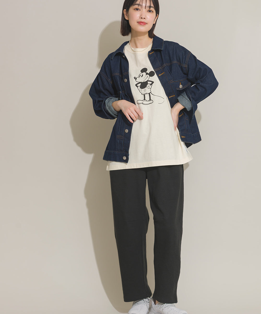 【DISCUS】Disney Tシャツ オーバーサイズミッキープリント半袖Tシャツ①【261W430DIS262】