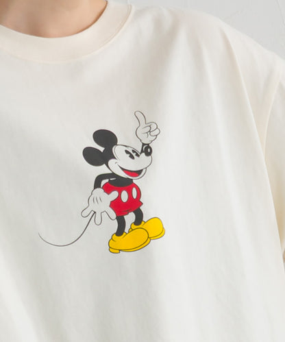 【DISCUS】Disney Tシャツ オーバーサイズミッキープリント半袖Tシャツ②【261W430DIS263】