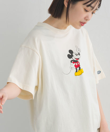 【DISCUS】Disney Tシャツ オーバーサイズミッキープリント半袖Tシャツ②【261W430DIS263】