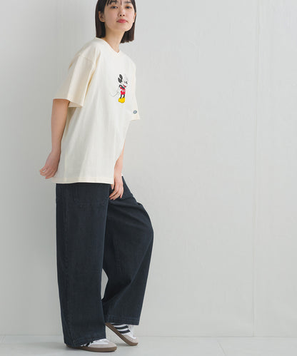 【DISCUS】Disney Tシャツ オーバーサイズミッキープリント半袖Tシャツ②【261W430DIS263】