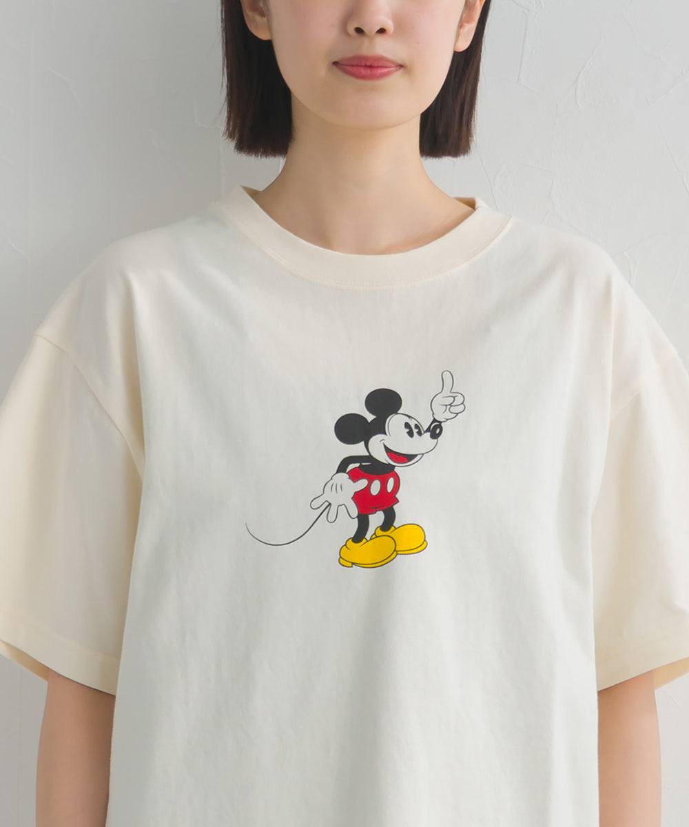 【DISCUS】Disney Tシャツ オーバーサイズミッキープリント半袖Tシャツ②【261W430DIS263】