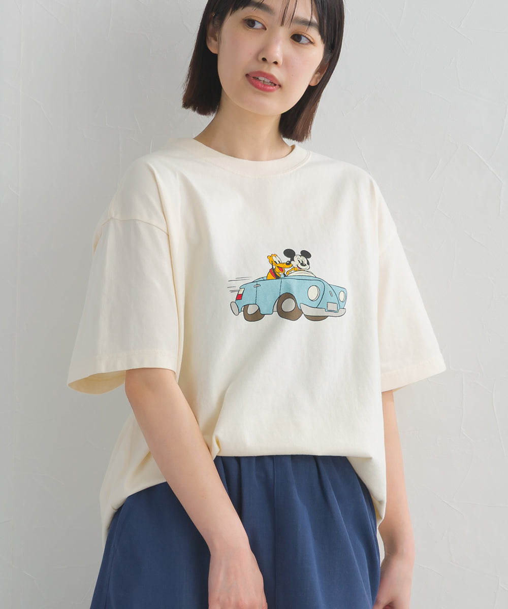 【DISCUS】Disney Tシャツ オーバーサイズミッキープリント半袖Tシャツ③ 【261W430DIS264】