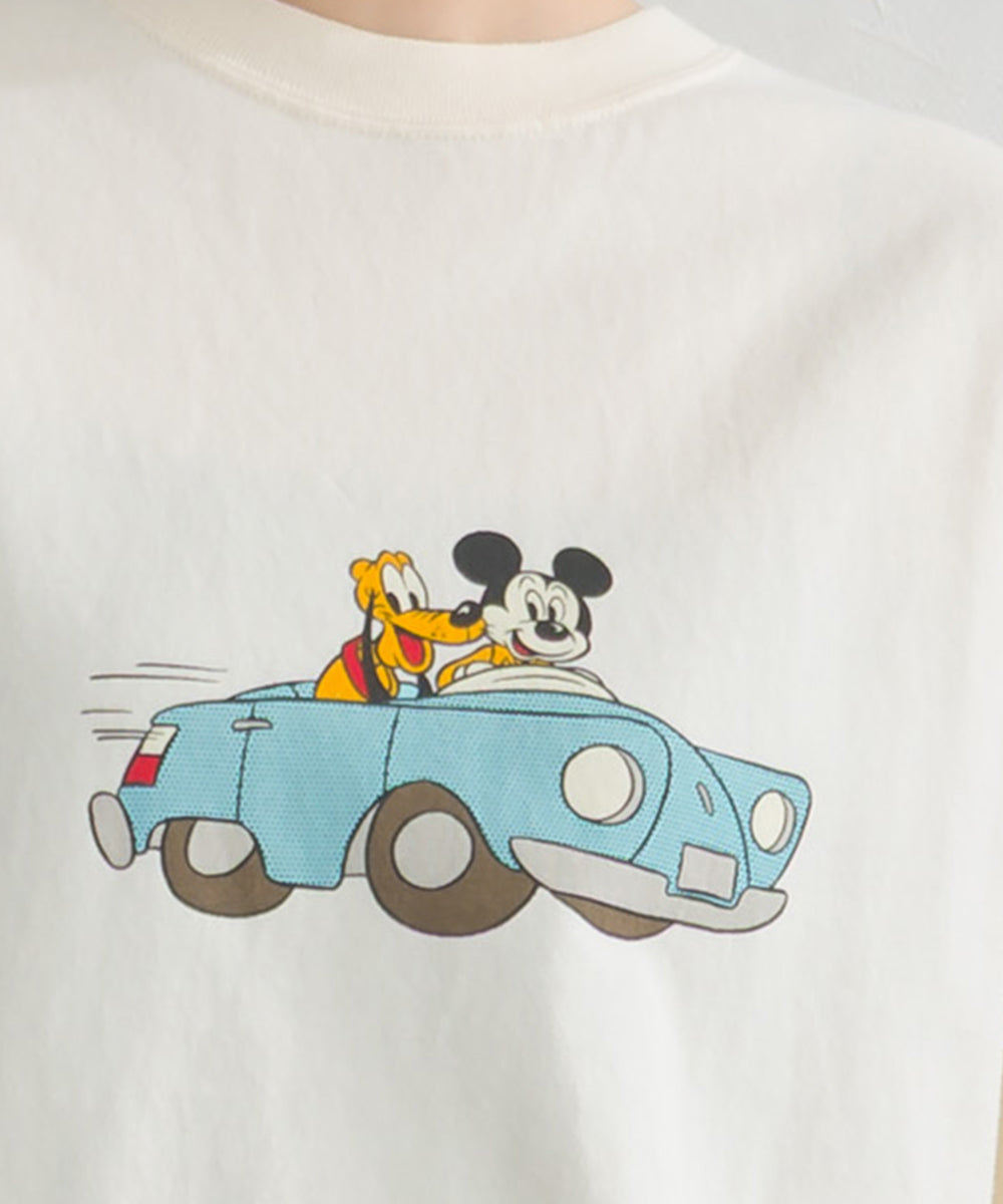 【DISCUS】Disney Tシャツ オーバーサイズミッキープリント半袖Tシャツ③ 【261W430DIS264】