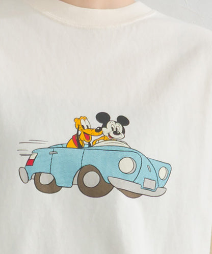 【DISCUS】Disney Tシャツ オーバーサイズミッキープリント半袖Tシャツ③ 【261W430DIS264】