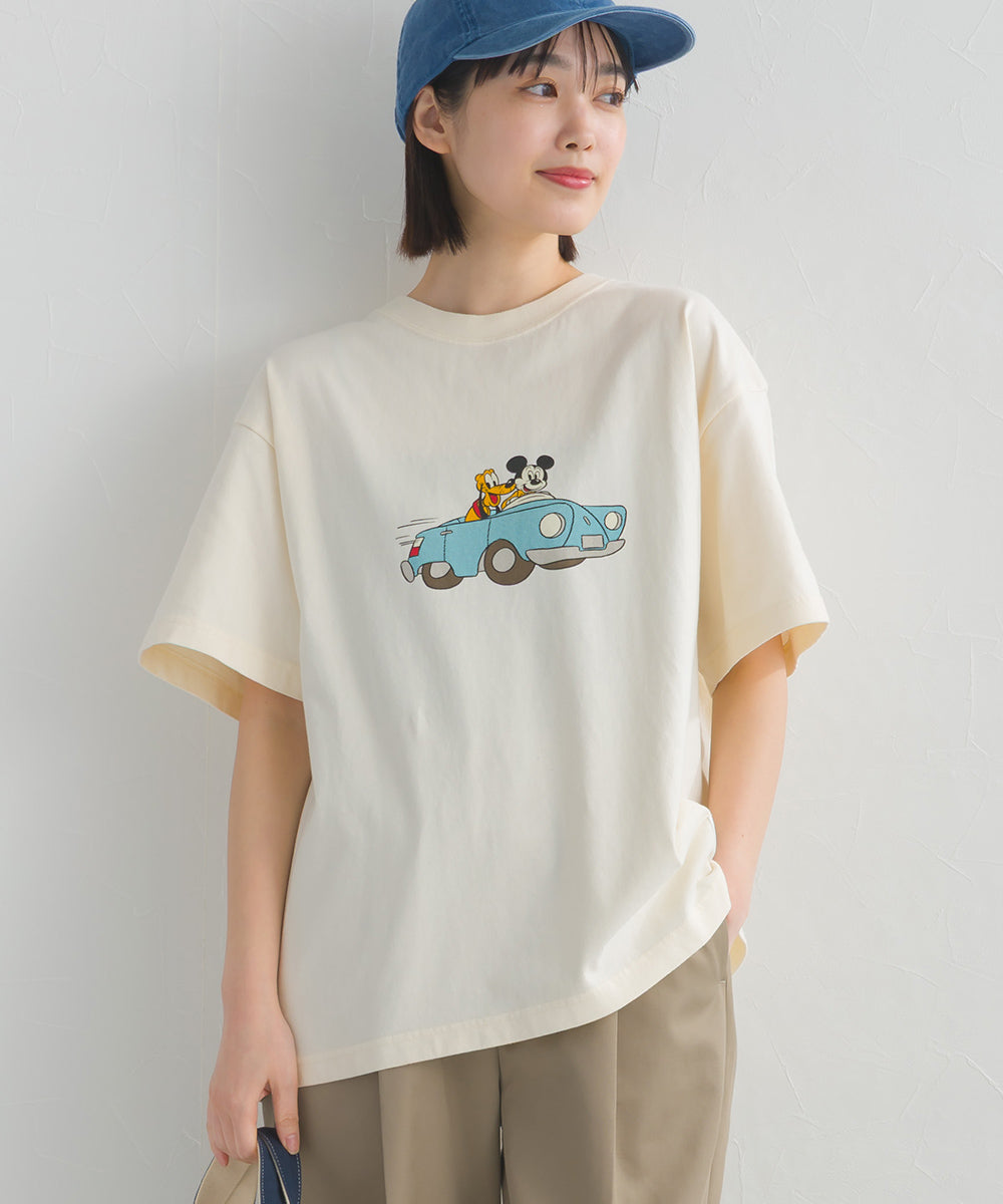 【DISCUS】Disney Tシャツ オーバーサイズミッキープリント半袖Tシャツ③ 【261W430DIS264】