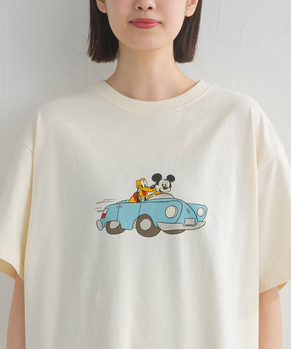 【DISCUS】Disney Tシャツ オーバーサイズミッキープリント半袖Tシャツ③ 【261W430DIS264】