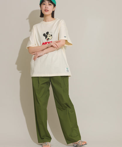 【DISCUS】Disney Tシャツ オーバーサイズミッキープリント半袖Tシャツ④【261W430DIS265】