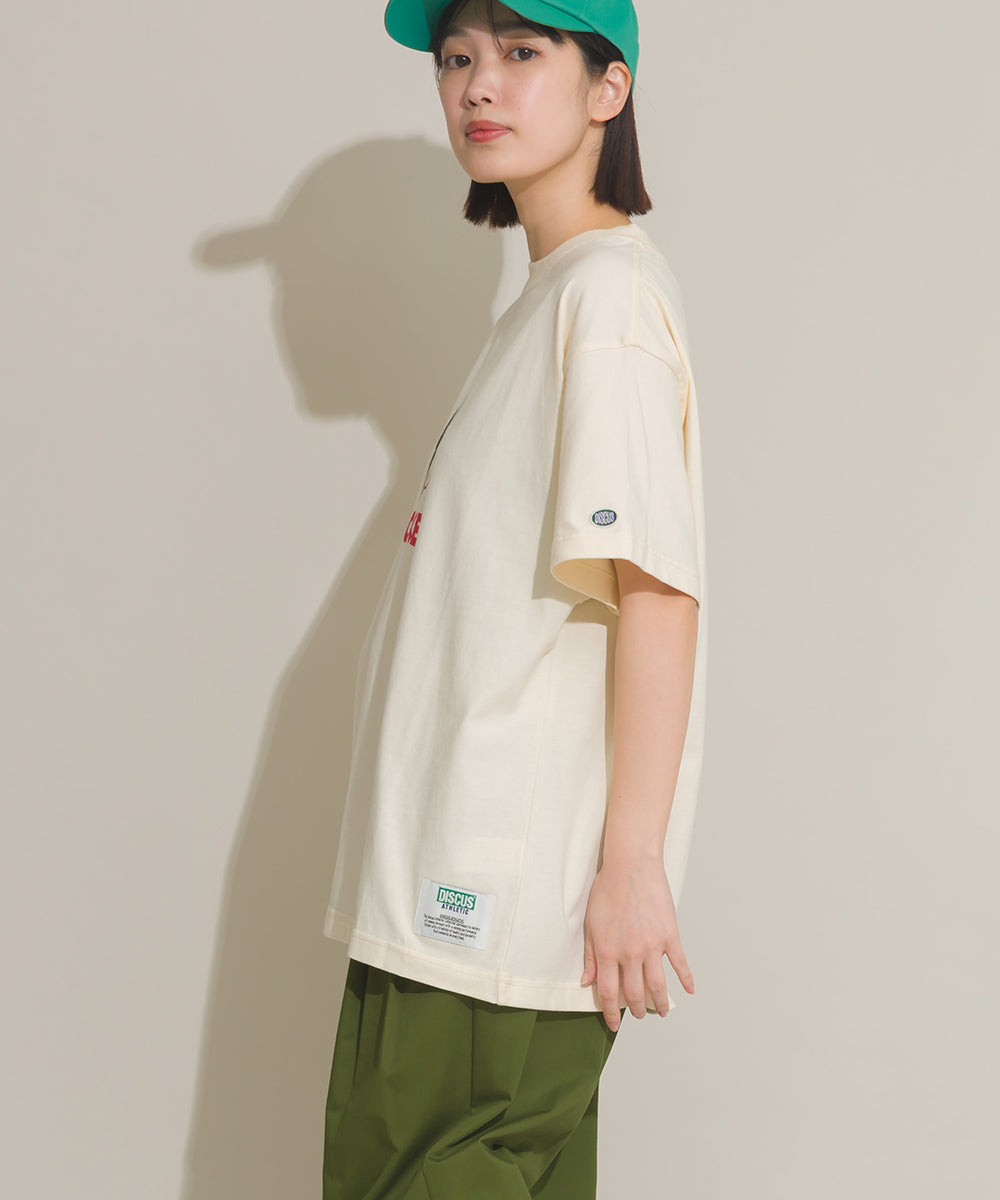 【DISCUS】Disney Tシャツ オーバーサイズミッキープリント半袖Tシャツ④【261W430DIS265】