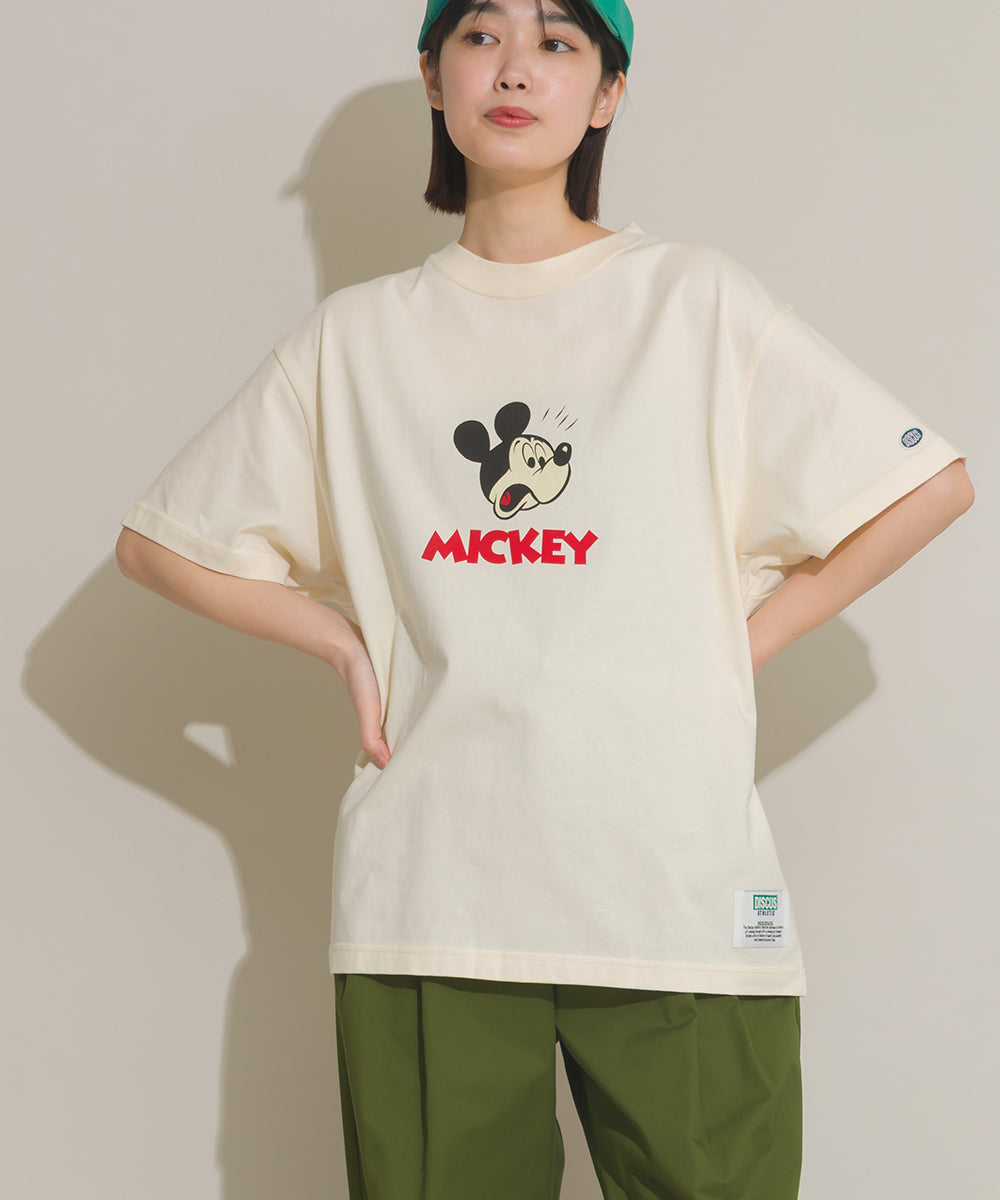 【DISCUS】Disney Tシャツ オーバーサイズミッキープリント半袖Tシャツ④【261W430DIS265】