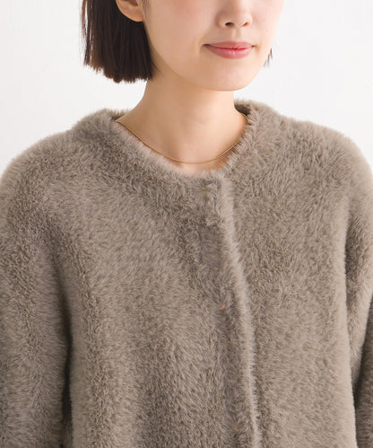 【OMNES Supremo】フェザーヤーンダブルフェイスニットカーディガン【3324-6150】