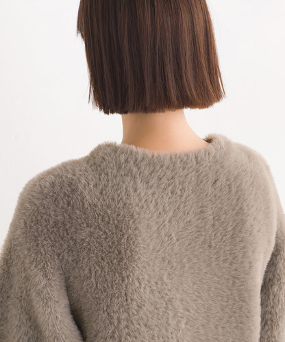 【OMNES Supremo】フェザーヤーンダブルフェイスニットカーディガン【3324-6150】