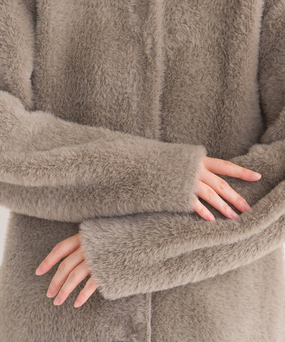 【OMNES Supremo】フェザーヤーンダブルフェイスニットカーディガン【3324-6150】