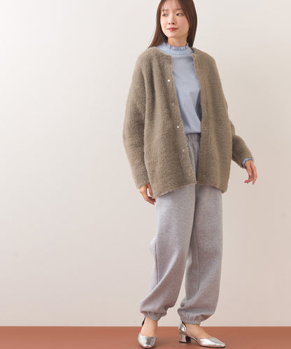 【OMNES Supremo】フェザーヤーンダブルフェイスニットカーディガン【3324-6150】