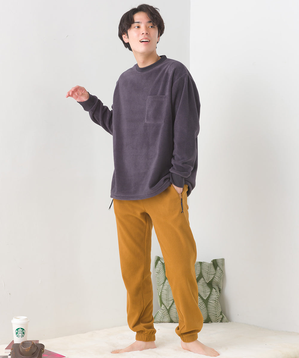 OMNES PURPLE LABEL】メンズ ふわ軽静電気防止マイクロフリースパンツ【6123-2139】