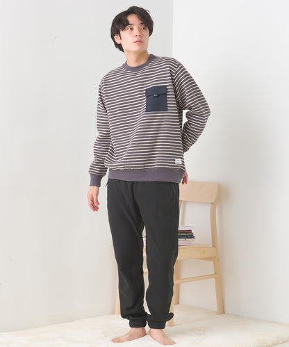 【OMNES PURPLE LABEL】メンズ ふわ軽静電気防止マイクロフリースパンツ【6123-2139】