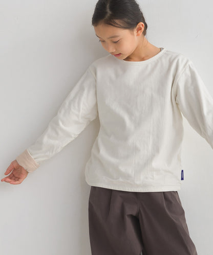 【OMNES PURPLE LABEL】キッズ 裏フリースあったか長袖Tシャツ【6123-5450】