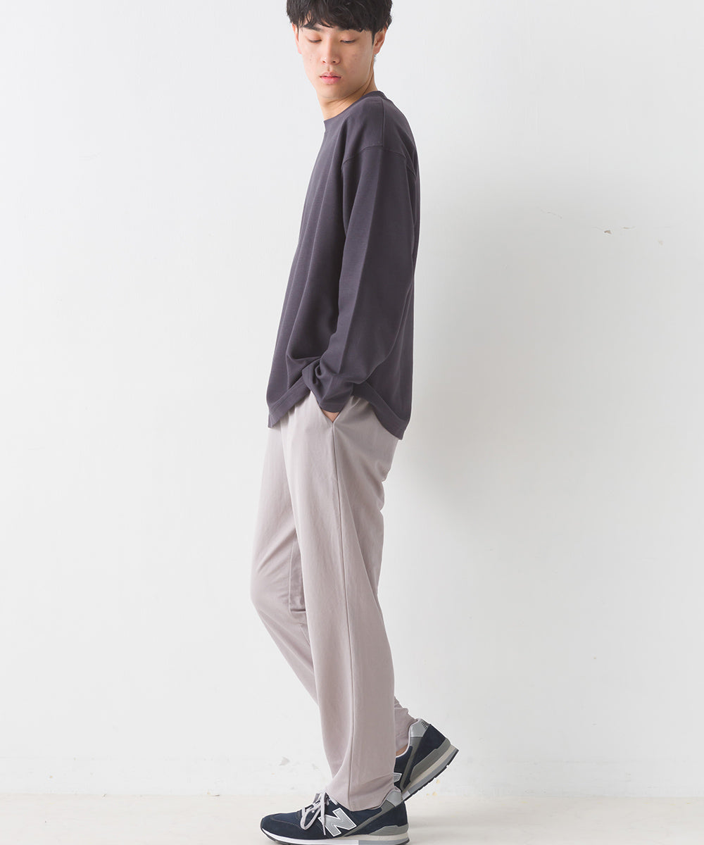 【OMNES PURPLE LABEL】メンズリップルダブルフェイス長袖Tシャツ【6124-5473】