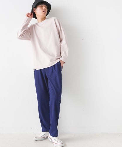 【OMNES PURPLE LABEL】メンズリップルダブルフェイス長袖Tシャツ【6124-5473】