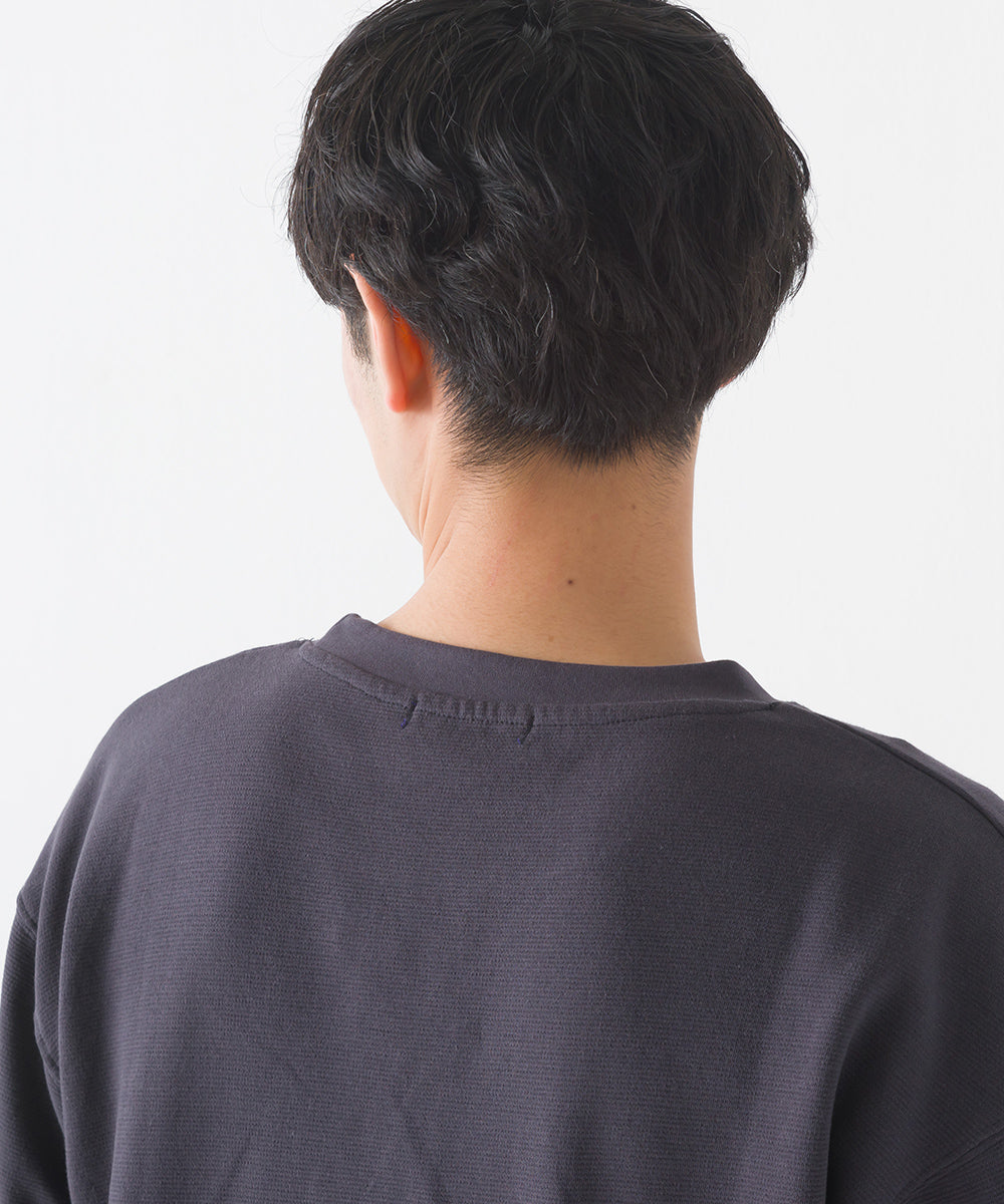 【OMNES PURPLE LABEL】メンズリップルダブルフェイス長袖Tシャツ【6124-5473】