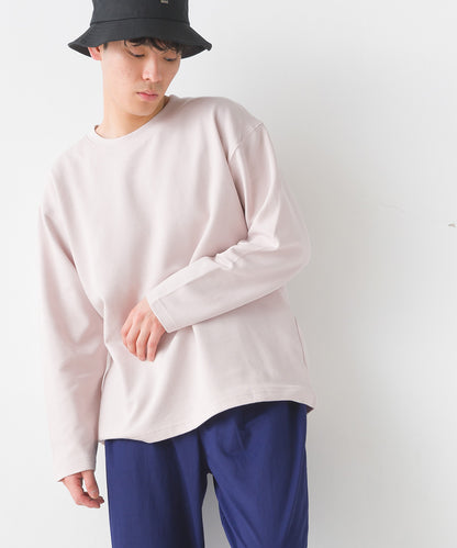 【OMNES PURPLE LABEL】メンズリップルダブルフェイス長袖Tシャツ【6124-5473】