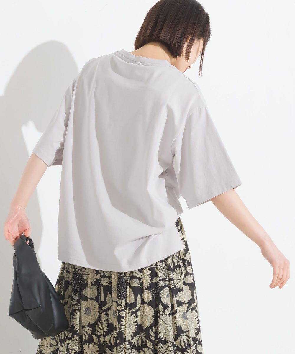 【OMNES PURPLE LABEL】コットンベア天竺5分袖Tシャツ【6124-5497】