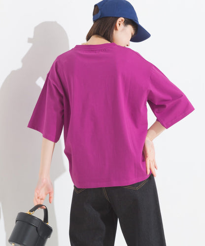 【OMNES PURPLE LABEL】コットンベア天竺5分袖Tシャツ【6124-5497】