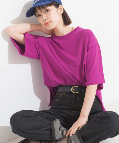 【OMNES PURPLE LABEL】コットンベア天竺5分袖Tシャツ【6124-5497】