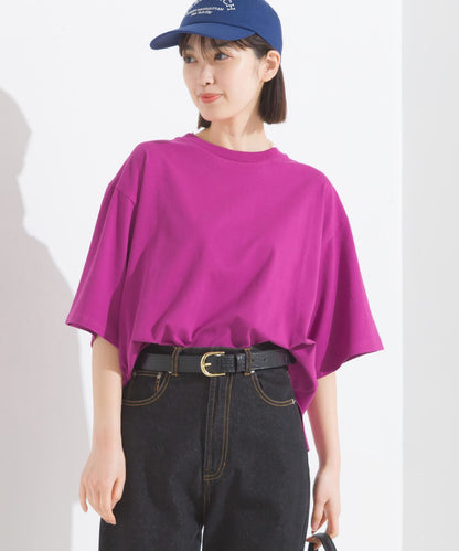 【OMNES PURPLE LABEL】コットンベア天竺5分袖Tシャツ【6124-5497】