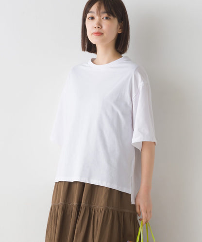 【OMNES PURPLE LABEL】コットンベア天竺5分袖Tシャツ【6124-5497】