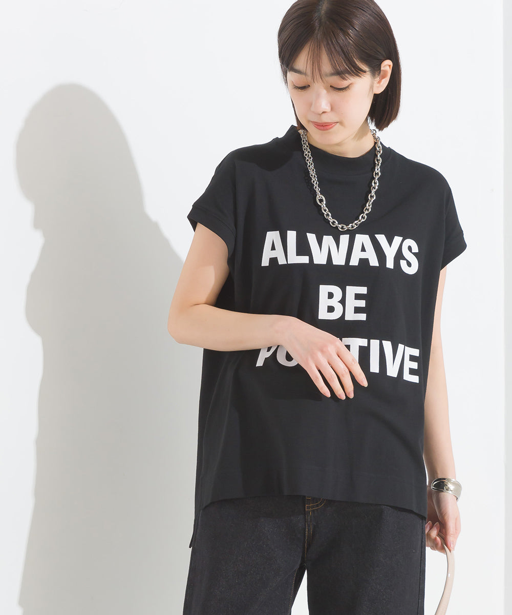 【OMNES PURPLE LABEL】コットンベア天竺 フレンチスリーブロゴTシャツ【6124-5499】