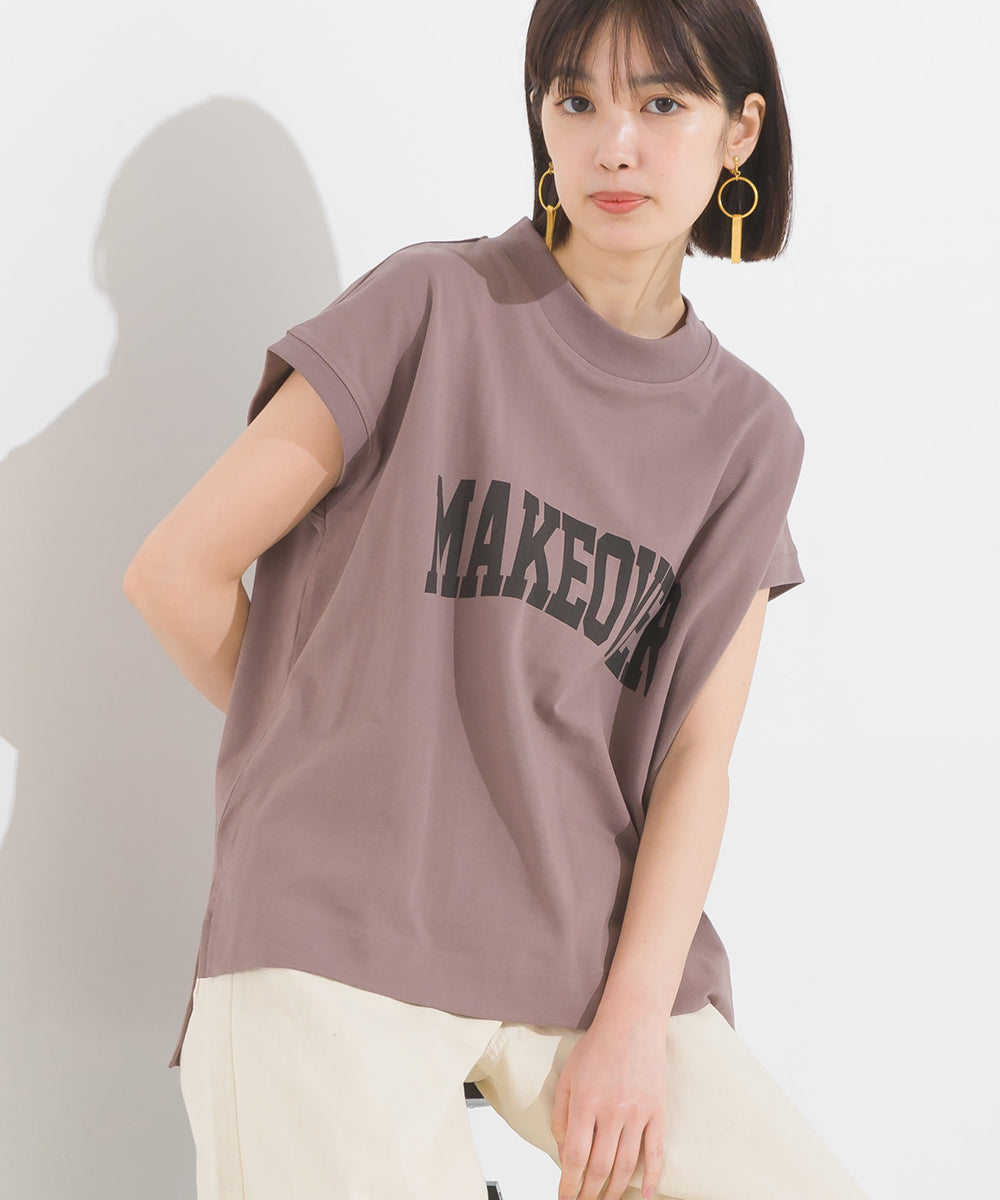 【OMNES PURPLE LABEL】コットンベア天竺 フレンチスリーブロゴTシャツ【6124-5499】