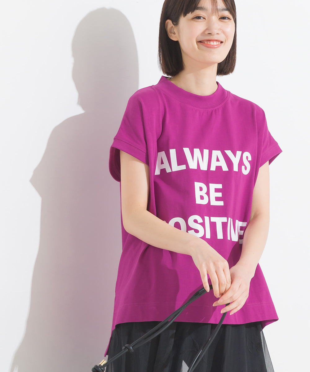 【OMNES PURPLE LABEL】コットンベア天竺 フレンチスリーブロゴTシャツ【6124-5499】