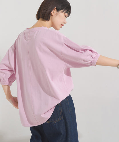 【OMNES】超撥水加工 タックボリューム半袖Tシャツ【7122-5300】