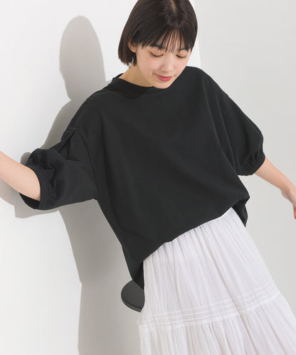 【OMNES】超撥水加工 タックボリューム半袖Tシャツ【7122-5300】