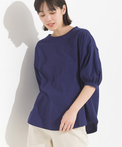 【OMNES】超撥水加工 タックボリューム半袖Tシャツ【7122-5300】