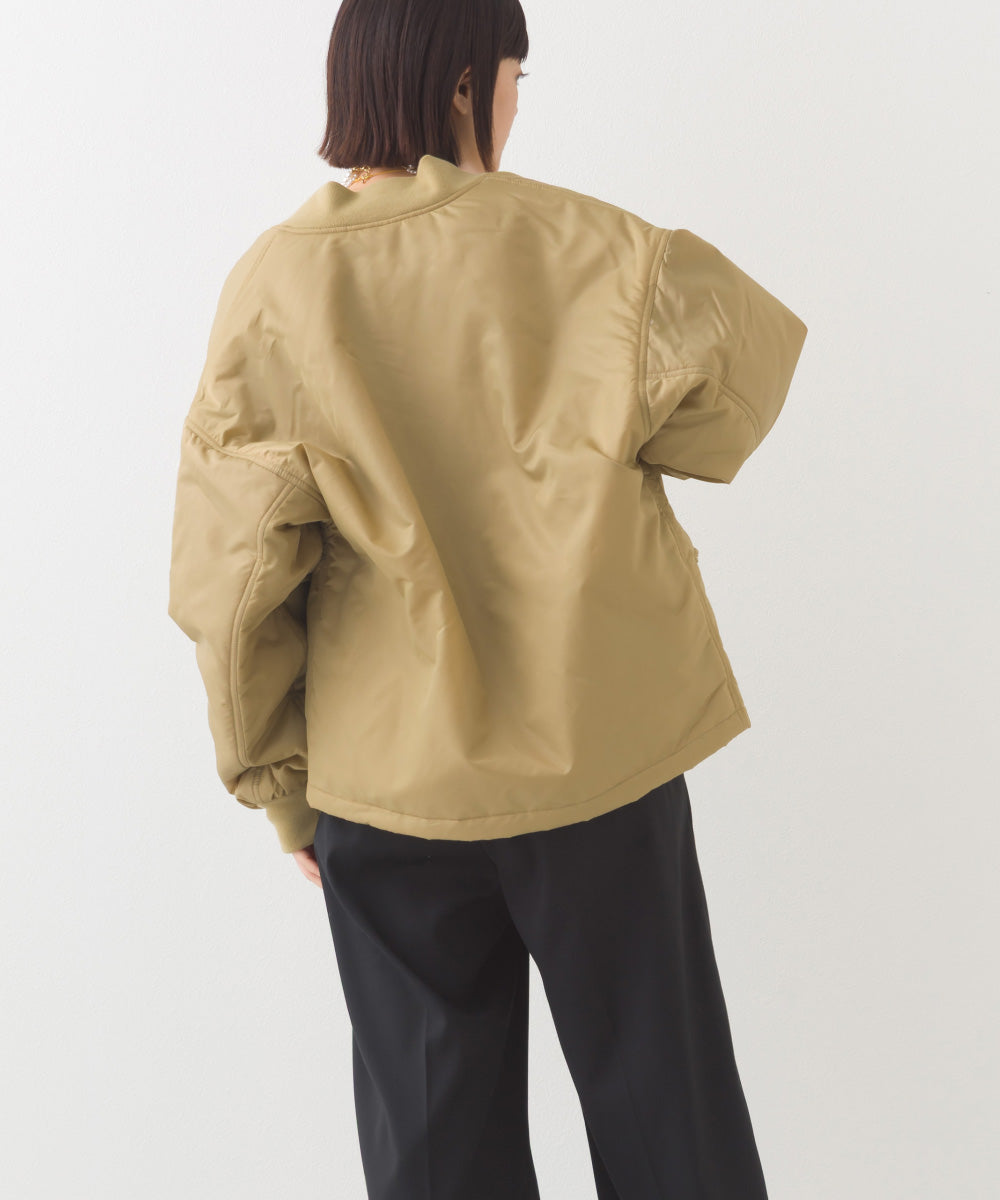 【hbA】【OMNES】ナイロンツイル MA-1 ブルゾン【7122-7141】