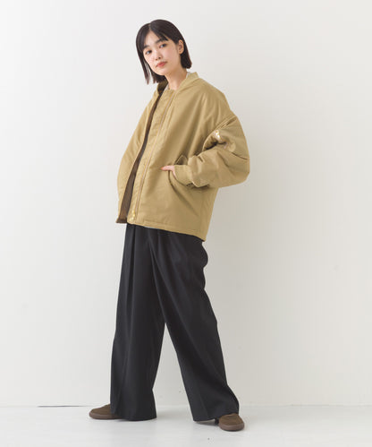 【hbA】【OMNES】ナイロンツイル MA-1 ブルゾン【7122-7141】