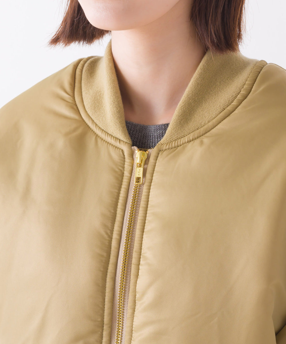 【hbA】【OMNES】ナイロンツイル MA-1 ブルゾン【7122-7141】