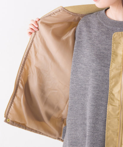 【hbA】【OMNES】ナイロンツイル MA-1 ブルゾン【7122-7141】
