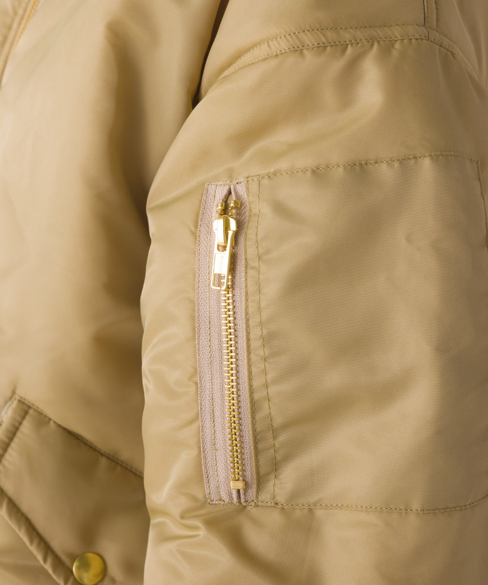 【hbA】【OMNES】ナイロンツイル MA-1 ブルゾン【7122-7141】