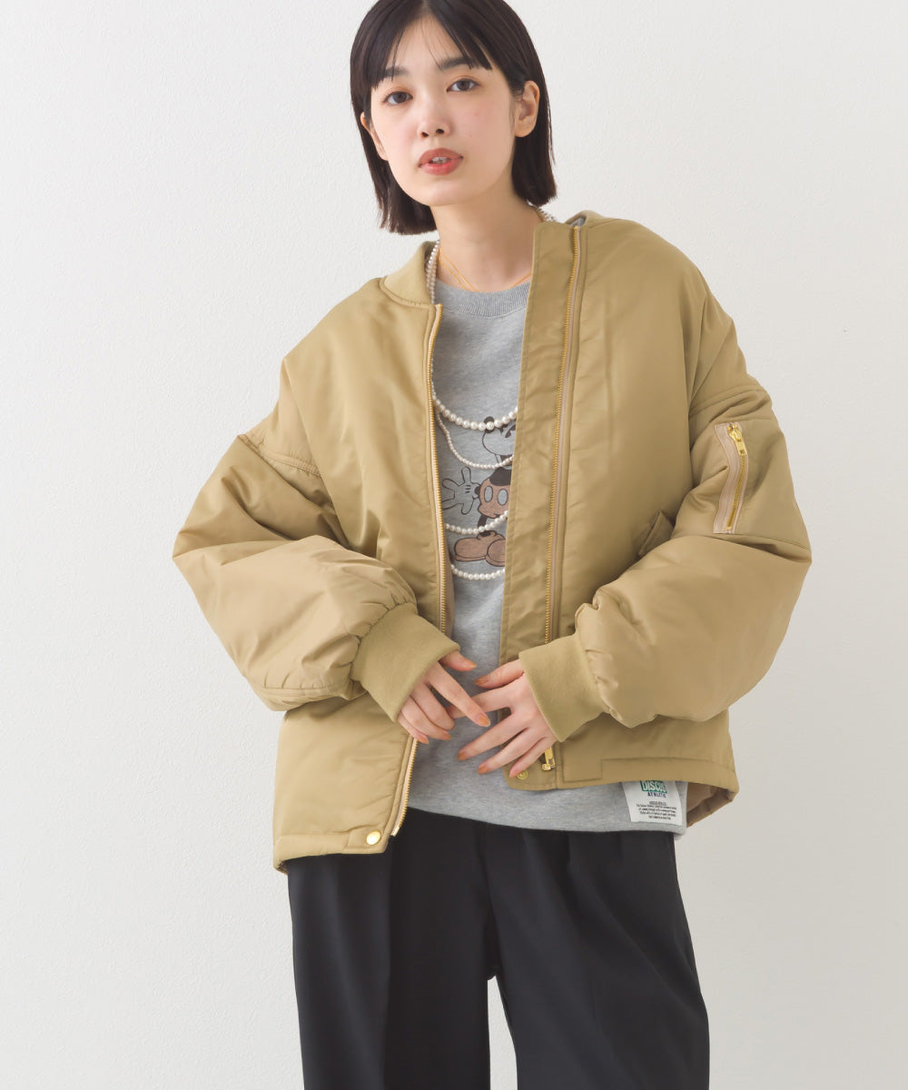 【hbA】【OMNES】ナイロンツイル MA-1 ブルゾン【7122-7141】