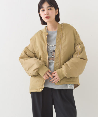 【hbA】【OMNES】ナイロンツイル MA-1 ブルゾン【7122-7141】