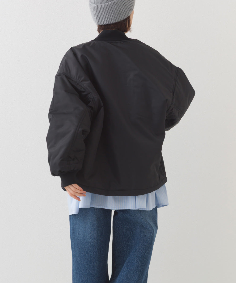【hbA】【OMNES】ナイロンツイル MA-1 ブルゾン【7122-7141】