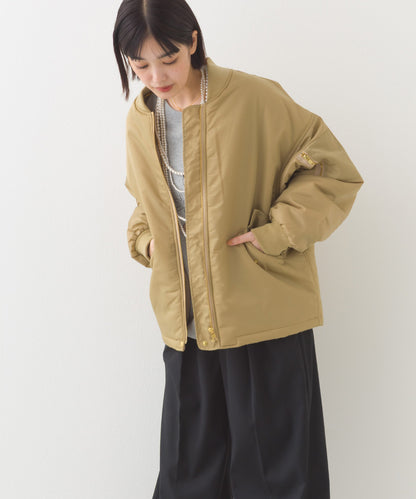 【hbA】【OMNES】ナイロンツイル MA-1 ブルゾン【7122-7141】